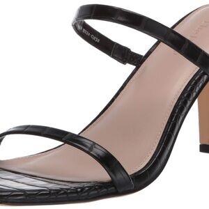 Elegant Black Strappy Heels The Drop Women's Avery Sandal, Black, 7.5 B US